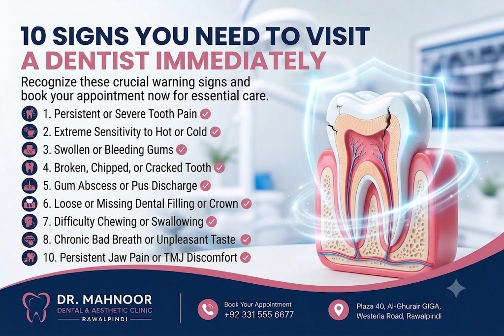 visit a dentist immediately
